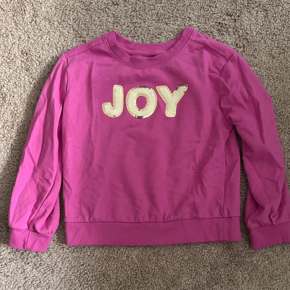 💜 3 for $10 Cat & Jack Pink Joy Sweatshirt